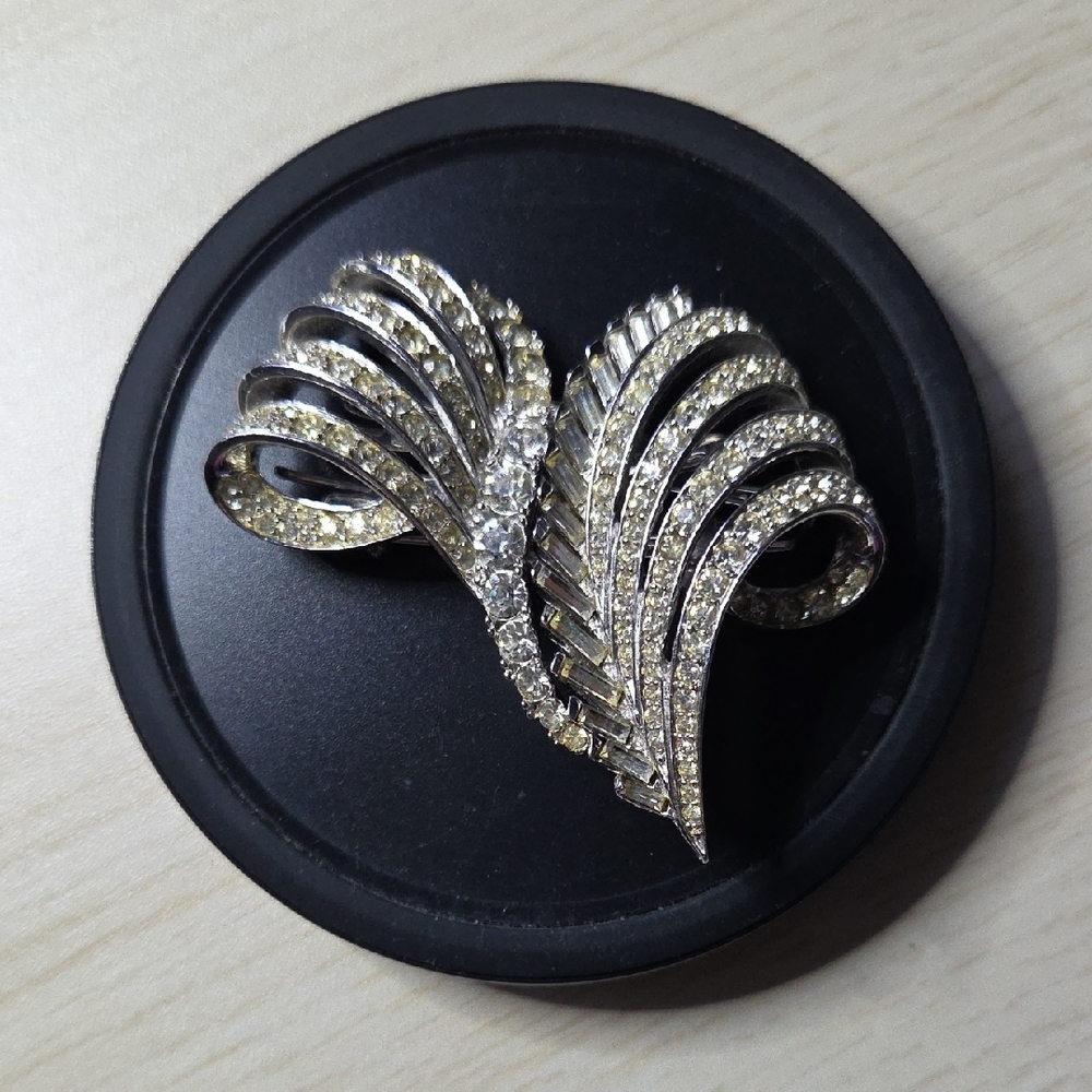 Rare Vintage Marcel Boucher Designer Rhinestone Brooch/Detachable Fur Clips